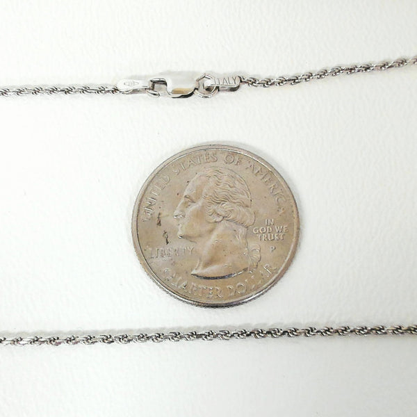 18" 14K Two Tone Butterfly Charm Necklace