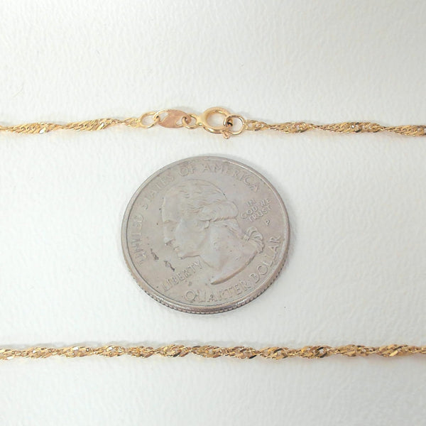21" 14K Singapore Chain