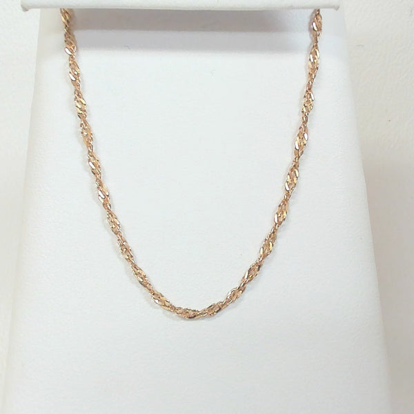 21" 14K Singapore Chain