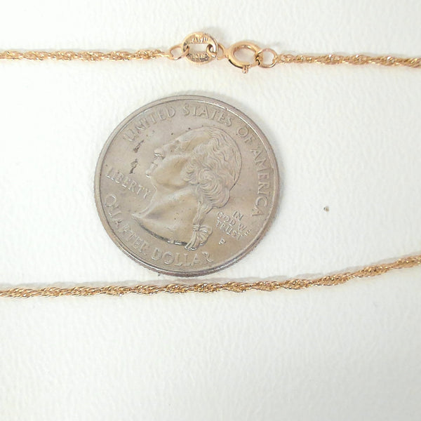 24" 14K Oval Amethyst Necklace