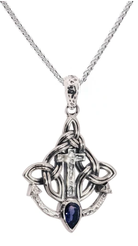 Sterling & Iolite Anchor Rocks & Rivers Necklace