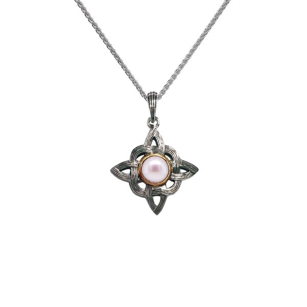 Sterling Silver & 10k Celestial Pearl Pendant