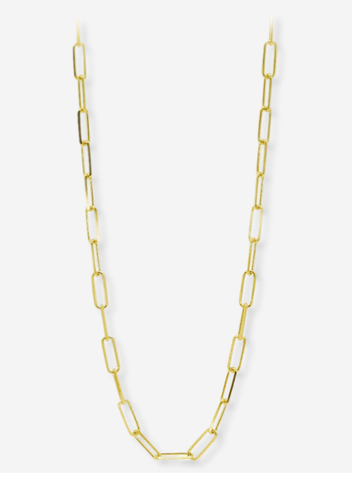 Stellari Gold 20" 4.0mm Paperclip Necklace