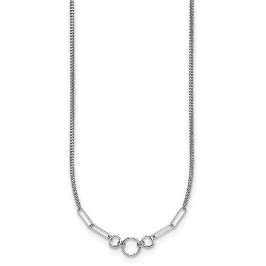 Sterling Silver Two-Strand Paperclip Necklace