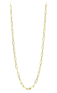 18" Stellari Gold 3.5mm Diamond-Cut Paperclip Necklace