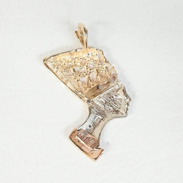 14K Tri-Color Nefertiti Pendant