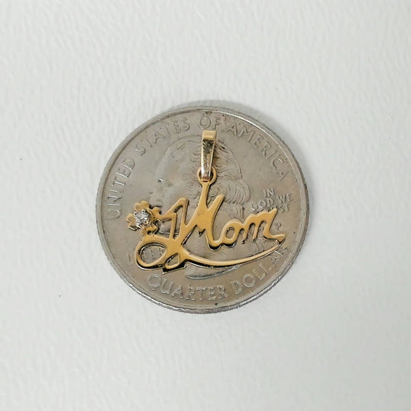 14K "#1 Mom" Charm