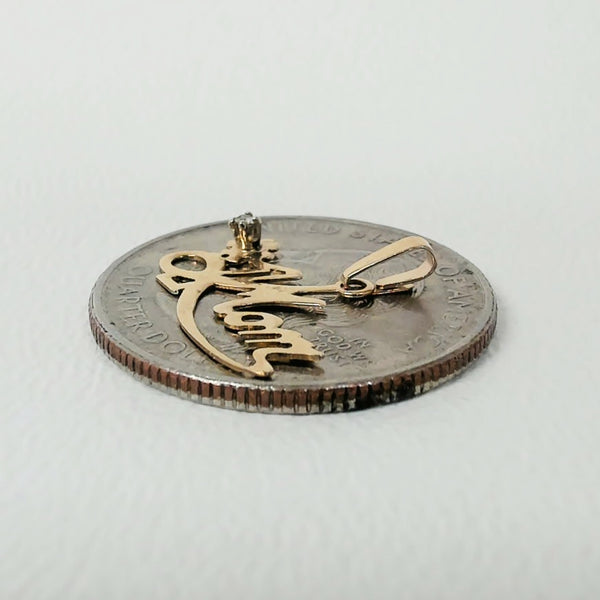 14K "#1 Mom" Charm