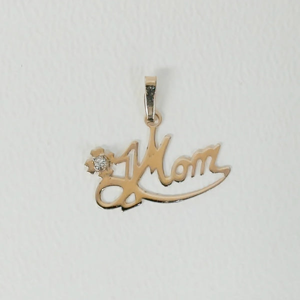 14K "#1 Mom" Charm