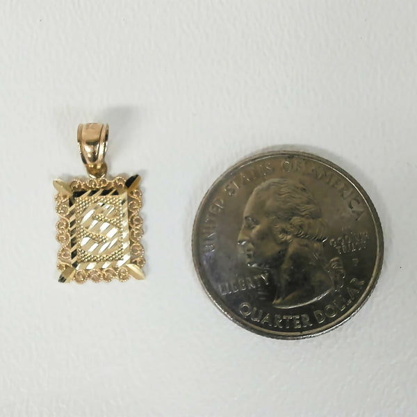 10K "S" Initial Charm