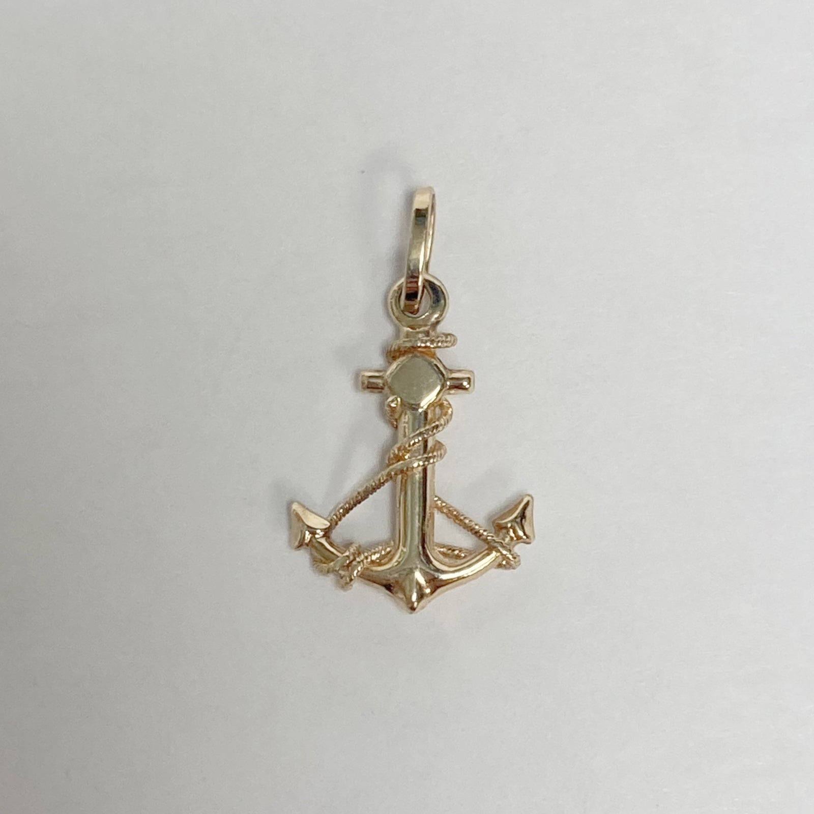 14k Anchor w/Rope Pendant