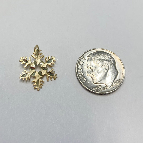 14k Snowflake Charm