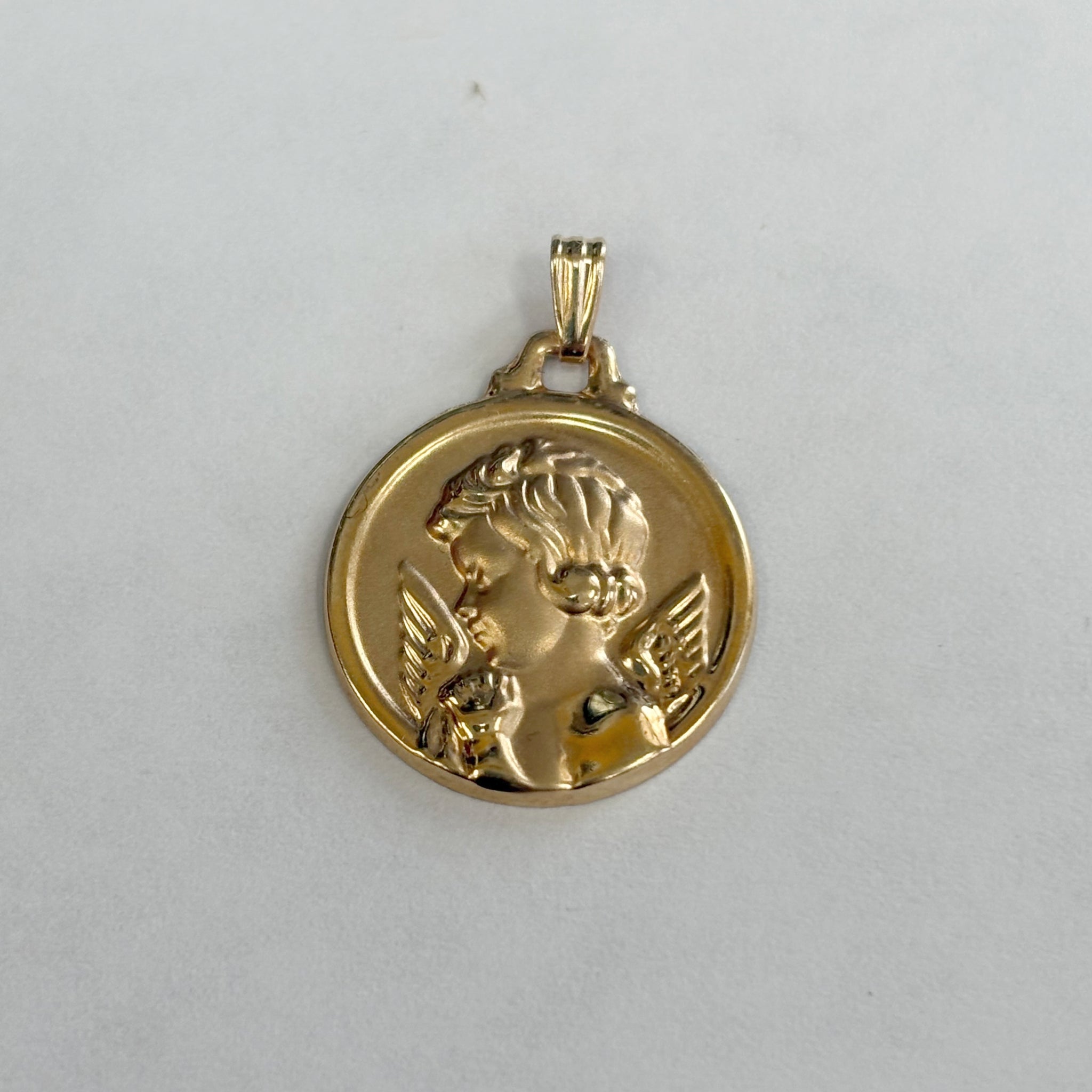 10k Angel Medal Charm