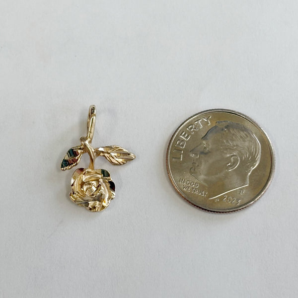 14k Rose Charm