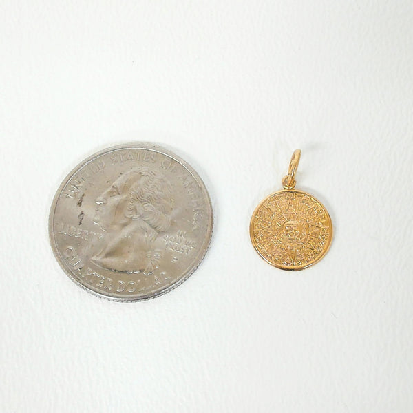 14K Mini Azteca Charm
