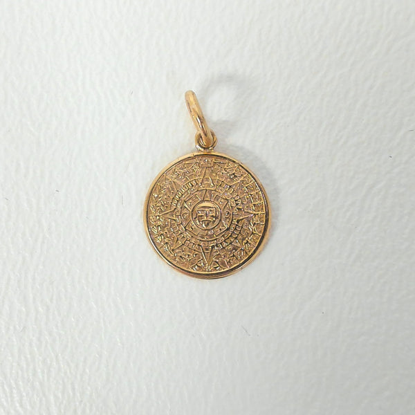 14K Mini Azteca Charm