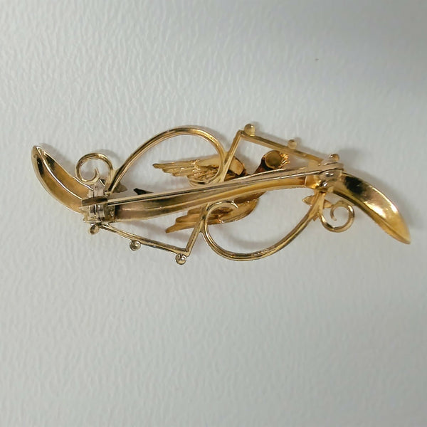 14K Bird Pin
