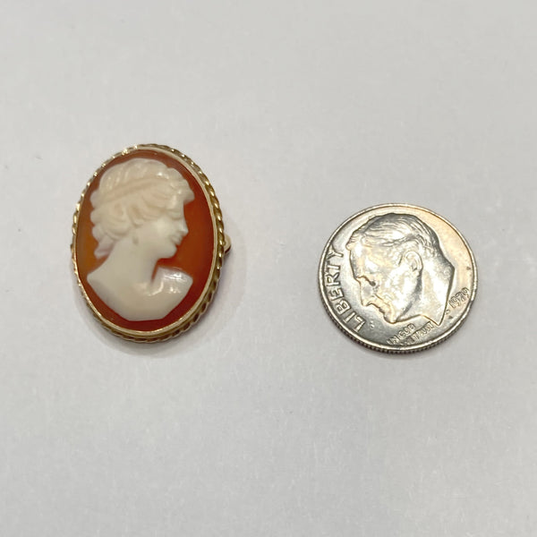 14K Cameo Brooche