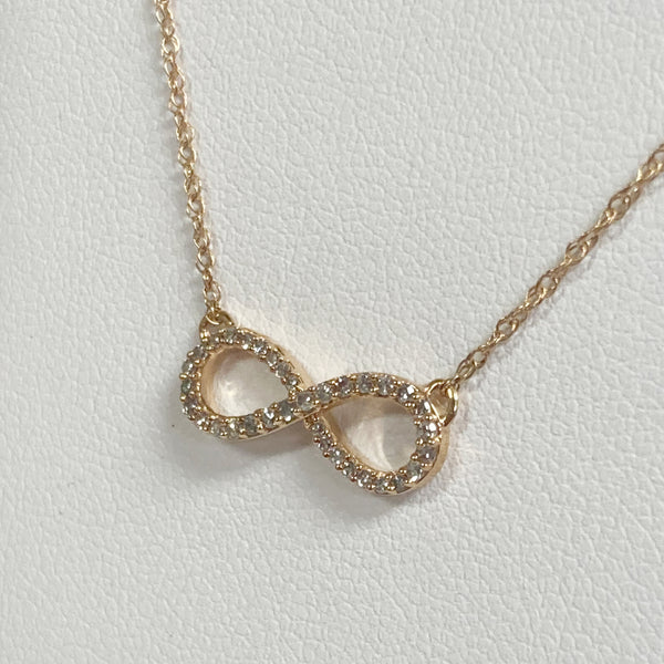 18" 14KYG Diamond Infinity Necklace