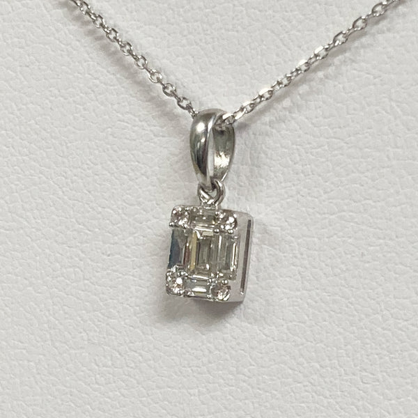 16" 1/4TW Diamond Cluster Necklace