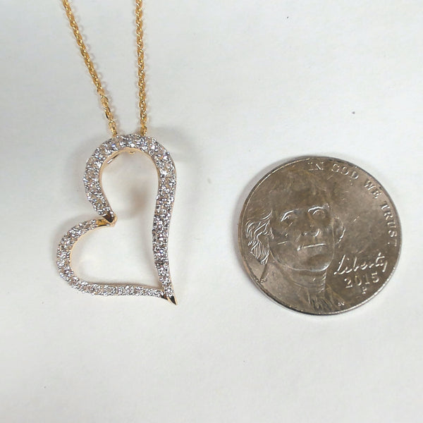 14KYG 3/4TW Diamond Heart Necklace