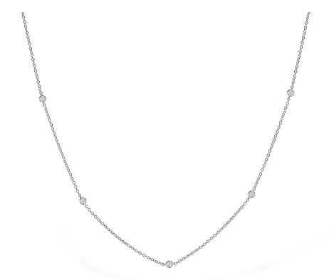 14k 17-Stations Diamond Necklace