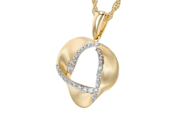14k Diamond Knot Pendant Necklace