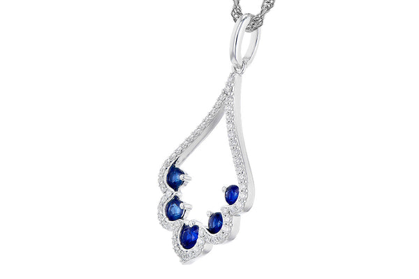 14k Sapphire & Diamond Necklace
