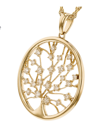 14k Tree of Life Diamond Necklace