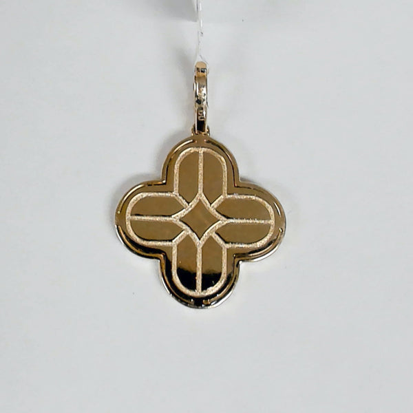 14KYG 1/3TW Diamond Clover Pendant