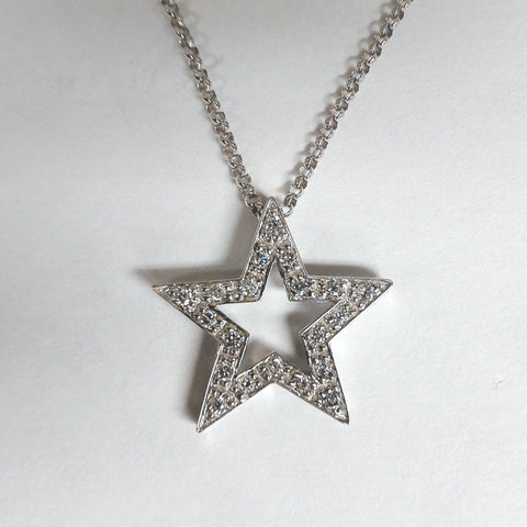 10k Diamond Star Pendant Necklace