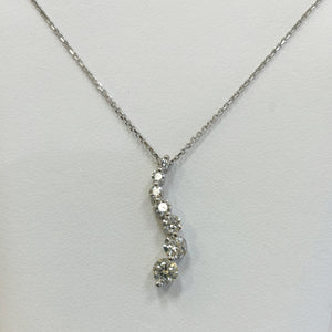 18" 14k 7-Diamond Journey Necklace