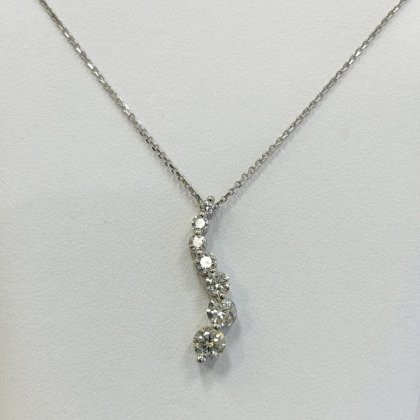 18" 14k 7-Diamond Journey Necklace