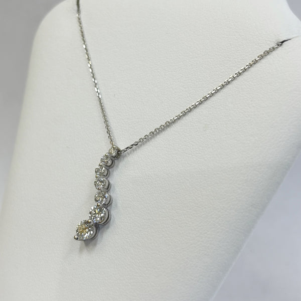 18" 14k 7-Diamond Journey Necklace