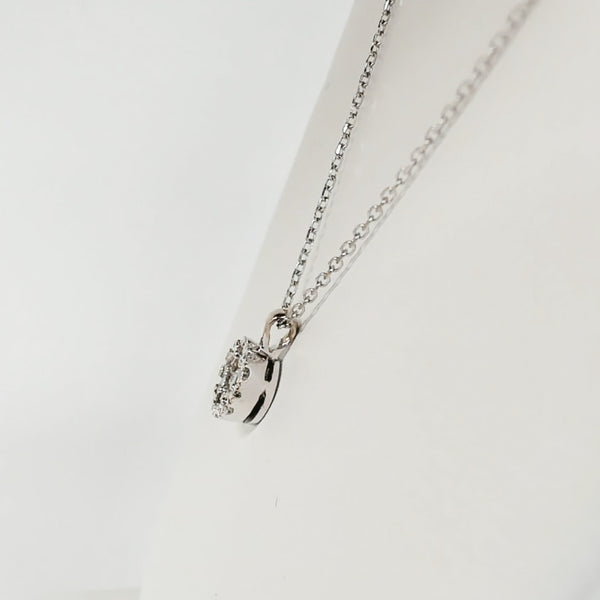 16" 14K .25TW Diamond Cluster Pendant
