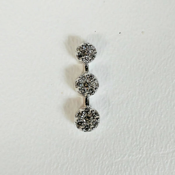 14K 1/2TW Diamond Cluster Necklace