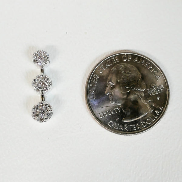 14K 1/2TW Diamond Cluster Necklace