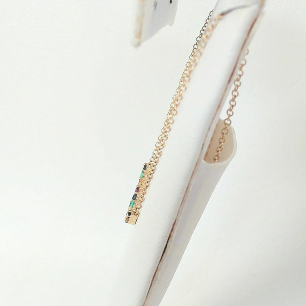 17.5" 14K Gabriel & Co. Curved Rainbow Necklace