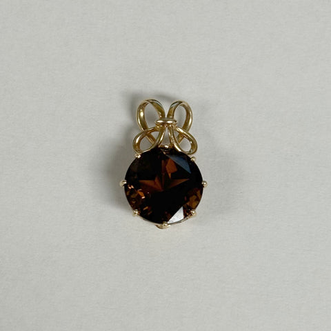 14K Brown Quartz Pendant