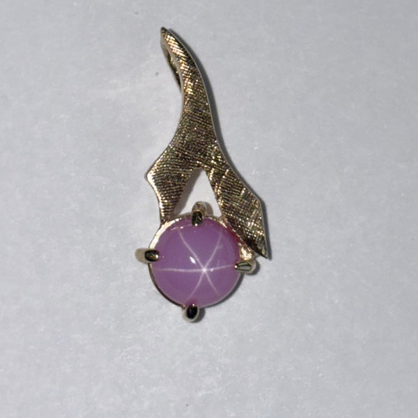 14k Pink Star Sapphire Pendant