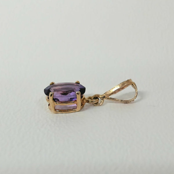 14K Amethyst Pendant