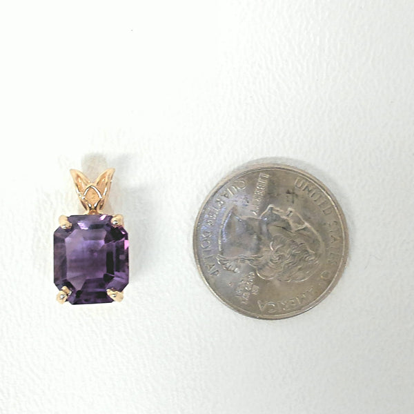 14K Amethyst Pendant