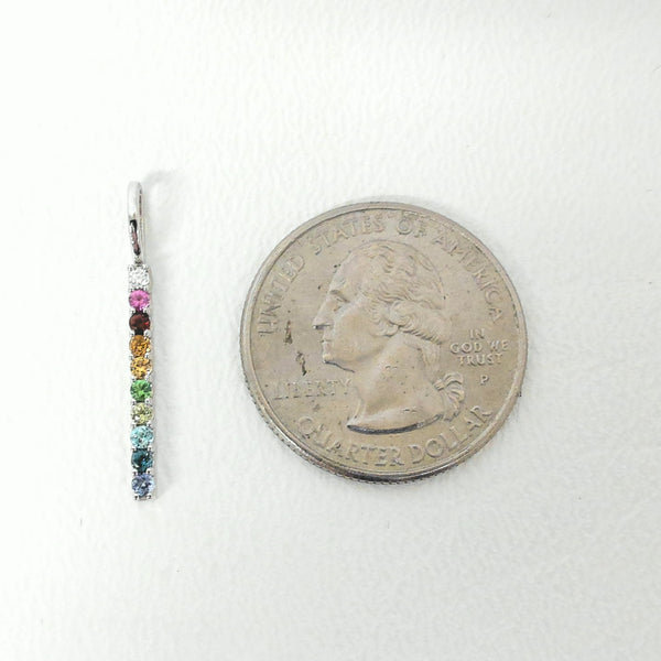 18" 14K Rainbow Bar Necklace