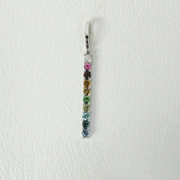 18" 14K Rainbow Bar Necklace
