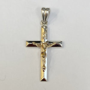 Sterling Silver/14k Crucifix