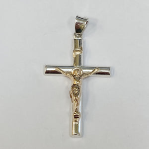 Sterling/14KYG  Medium Crucifix