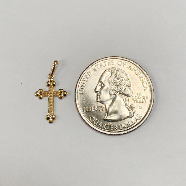 14K Small Filigree Cross