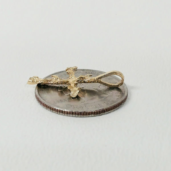 14K 1.0GR Diamond-Cut Cross