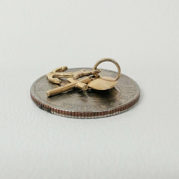 14K Faith Hope & Charity Charm