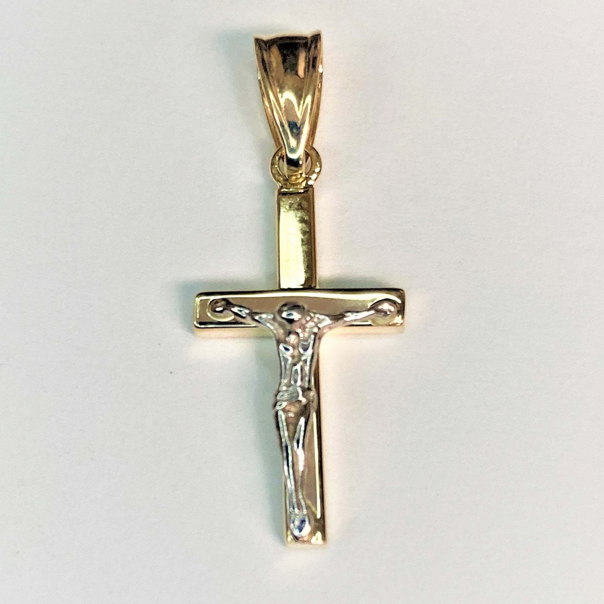 14k Two-Tone Small Crucifix